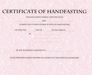 Certificate Handfasting - CSH