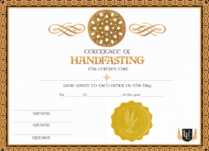 Cert. Handfasting ULC