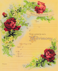 Certificate Matrimony - Floral
