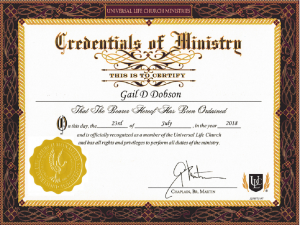 Ordination, ULC