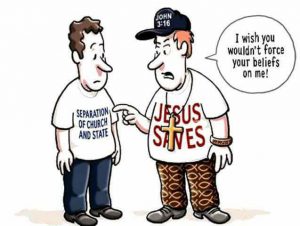 Don't force your beliefs on me.